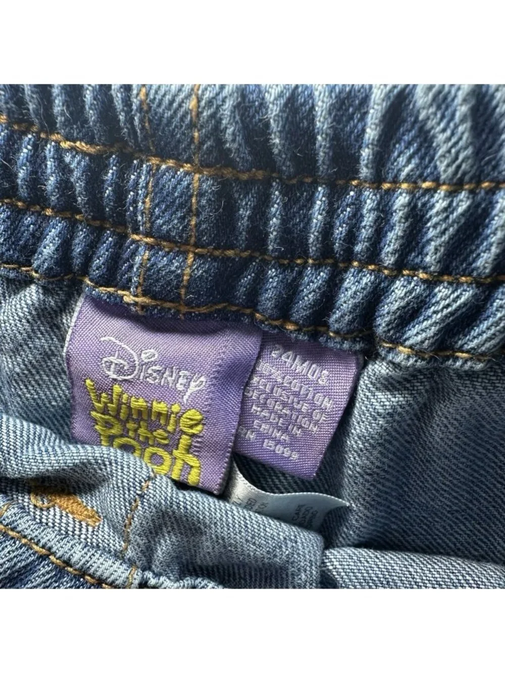 Vintage Disney Winnie the Pooh Toddler Jeans Pooh's Fishing Lure Patch 24 Months